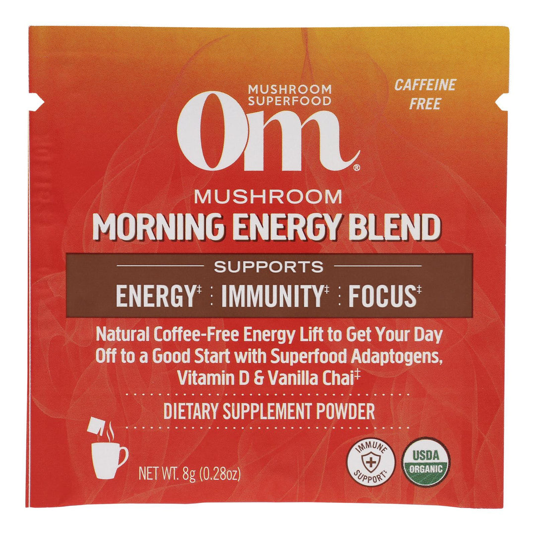Om - Mush Morn Energy Blend - Case Of 10 - .28 Oz - Maras Green